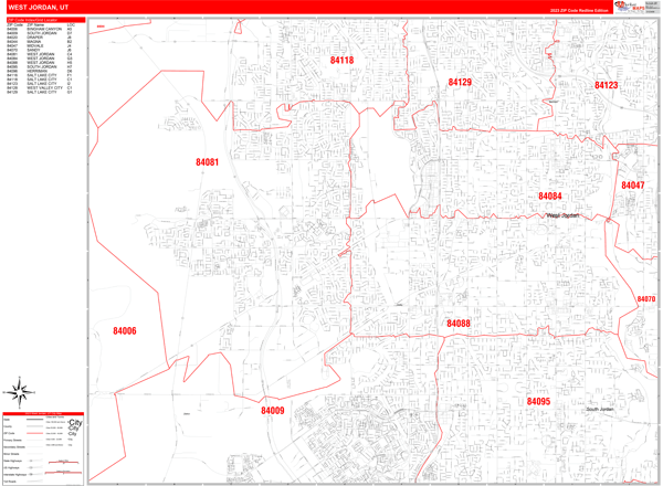 West Jordan City Map Book Red Line Style